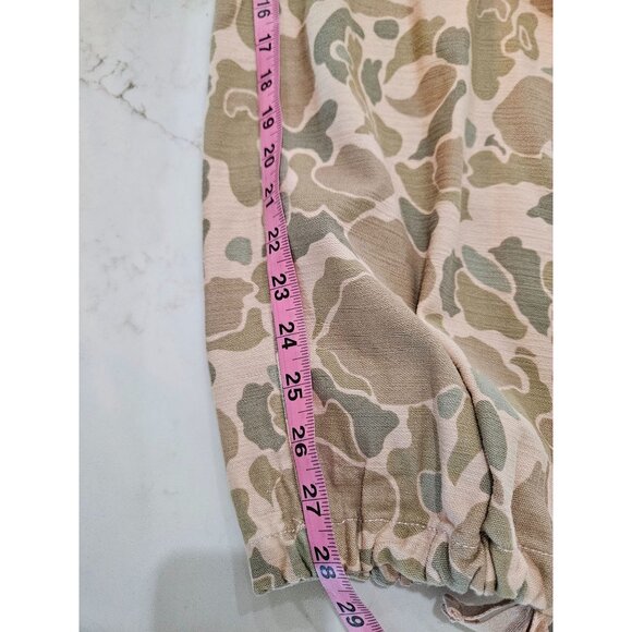 J. Crew Womens Camo Cargo Pants Size 28 Green Beige Cinched Hem Gorpcore Granola - Picture 12 of 12